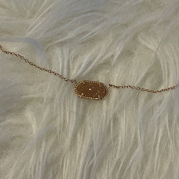 Elisa Rose Gold Pendant Necklace in Rose Gold Drusy - Picture 3 of 5